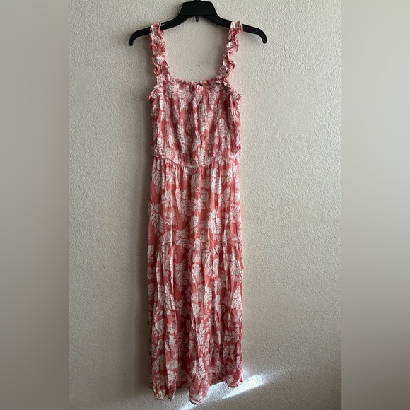 Paper Moon Floral Pink Sleeveless Mid Dress M - Picture 3 of 10